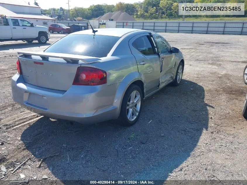 2014 Dodge Avenger Se VIN: 1C3CDZAB0EN235485 Lot: 40298414