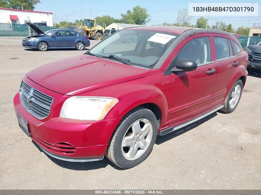 2007 Dodge Caliber Sxt VIN: 1B3HB48B47D301790 Lot: 40314246