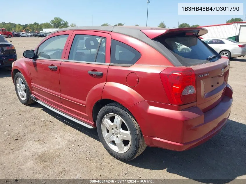 2007 Dodge Caliber Sxt VIN: 1B3HB48B47D301790 Lot: 40314246