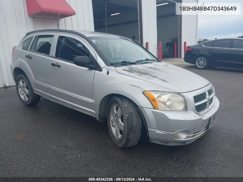 1B3HB48B47D343649 2007 Dodge Caliber Sxt