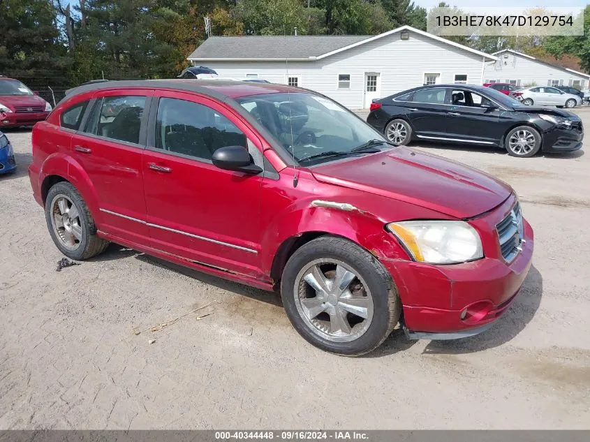 2007 Dodge Caliber R/T VIN: 1B3HE78K47D129754 Lot: 40344448