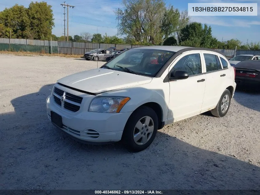 2007 Dodge Caliber VIN: 1B3HB28B27D534815 Lot: 40346862