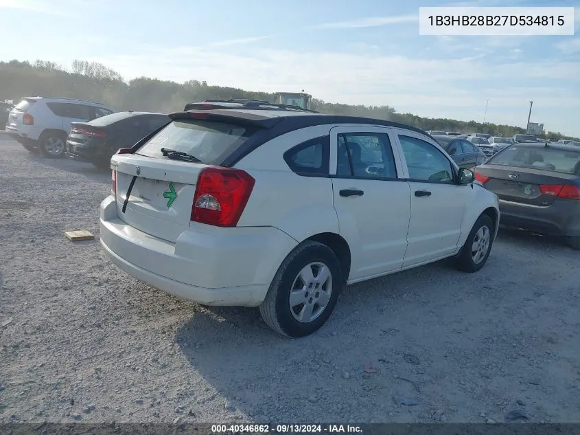 1B3HB28B27D534815 2007 Dodge Caliber