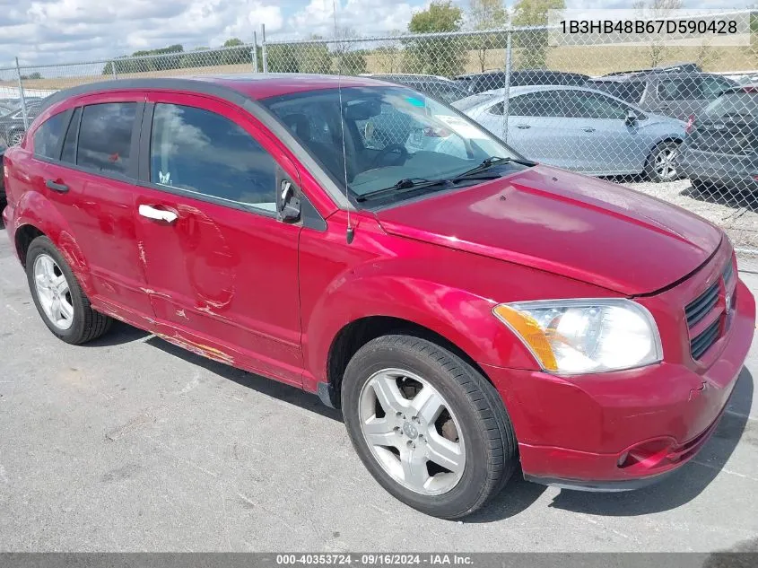 2007 Dodge Caliber Sxt VIN: 1B3HB48B67D590428 Lot: 40353724