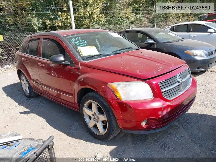 1B3HB78K77D243580 2007 Dodge Caliber R/T