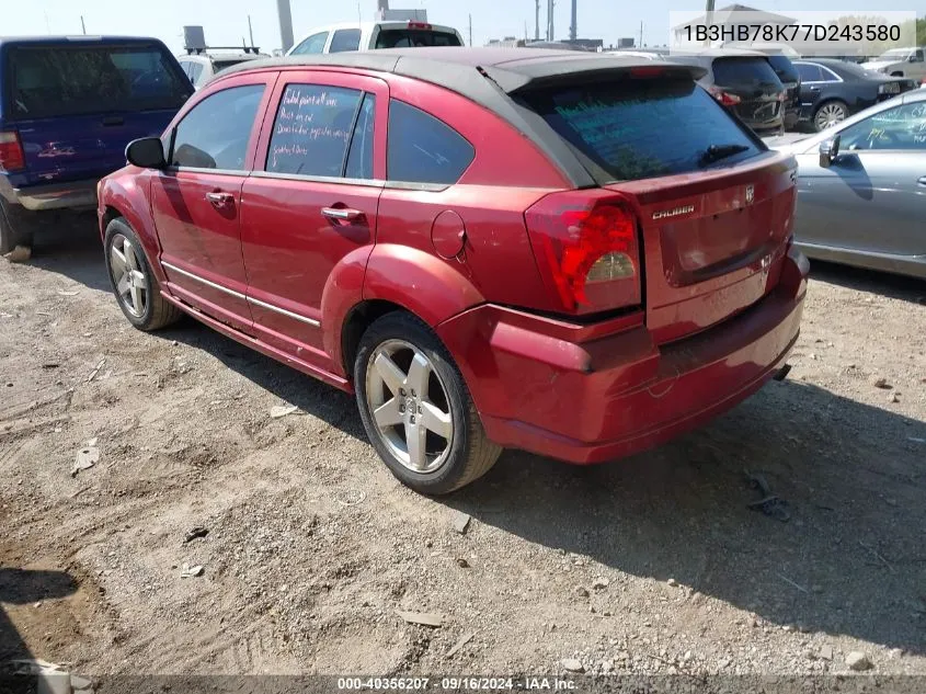 1B3HB78K77D243580 2007 Dodge Caliber R/T