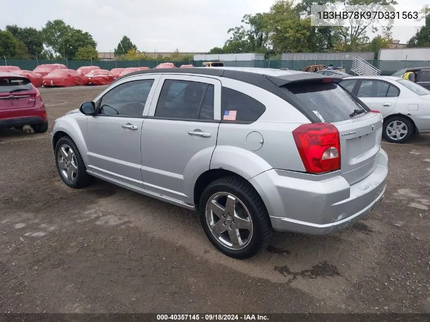 2007 Dodge Caliber R/T VIN: 1B3HB78K97D331563 Lot: 40357145