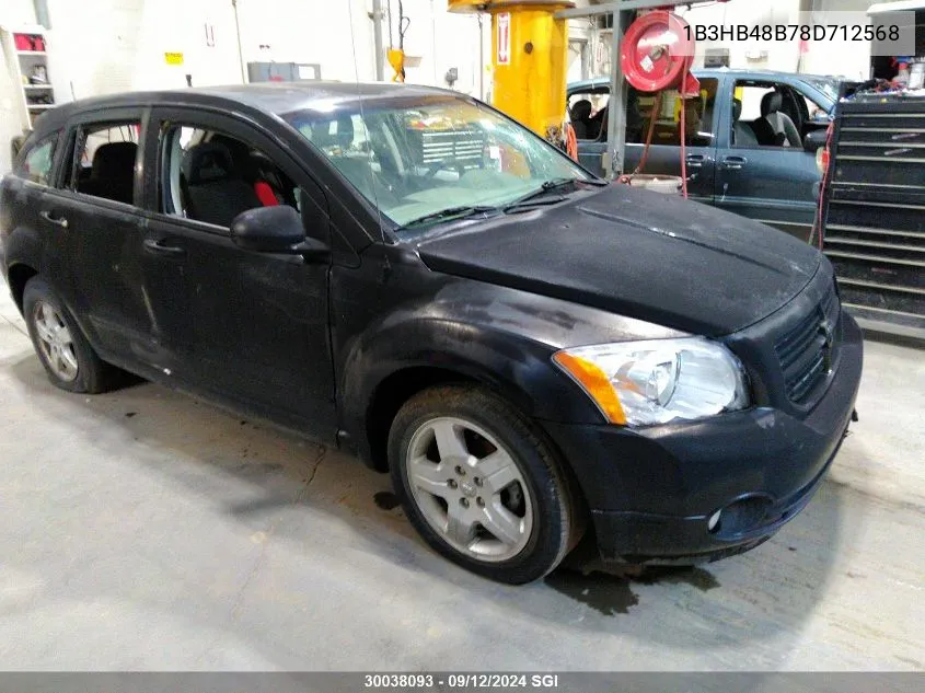 2008 Dodge Caliber Sxt VIN: 1B3HB48B78D712568 Lot: 30038093