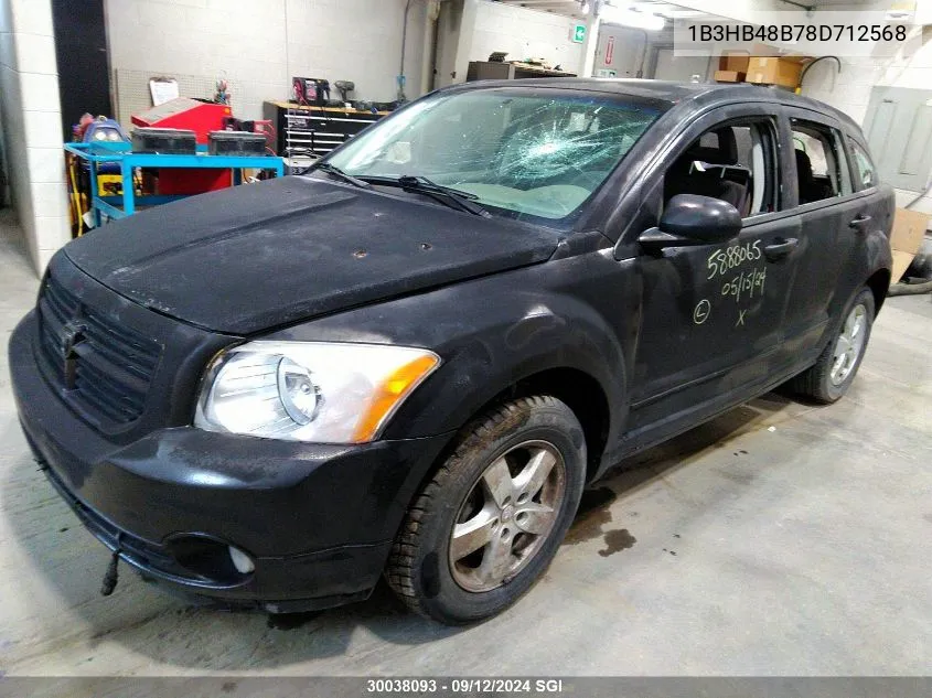 2008 Dodge Caliber Sxt VIN: 1B3HB48B78D712568 Lot: 30038093