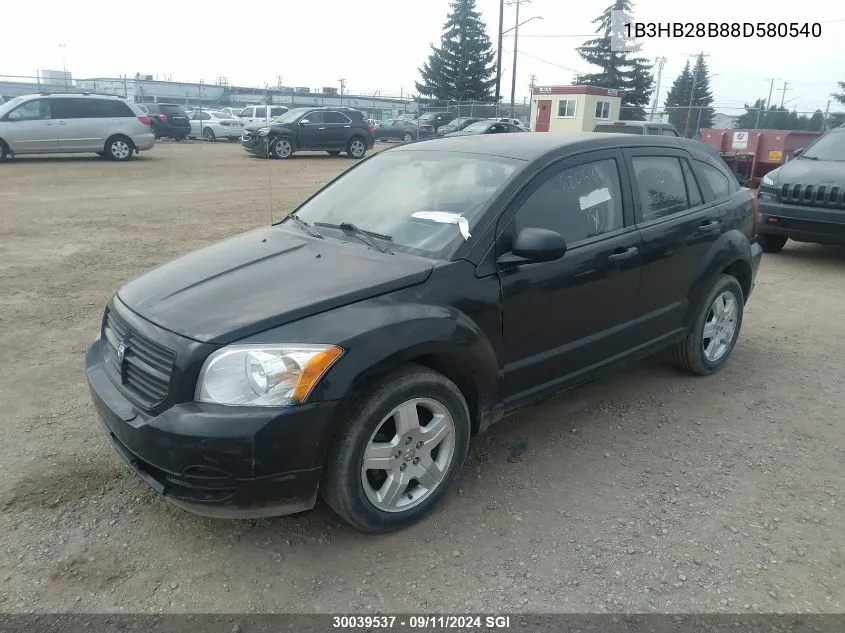 2008 Dodge Caliber VIN: 1B3HB28B88D580540 Lot: 30039537