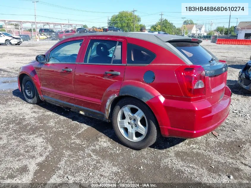 1B3HB48B68D610274 2008 Dodge Caliber Sxt