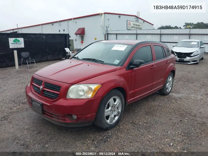 2009 Dodge Caliber Sxt VIN: 1B3HB48A59D174915 Lot: 39238831