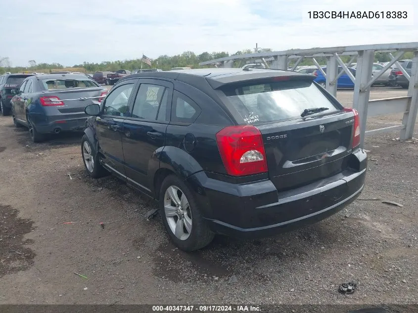 2010 Dodge Caliber Sxt VIN: 1B3CB4HA8AD618383 Lot: 40347347