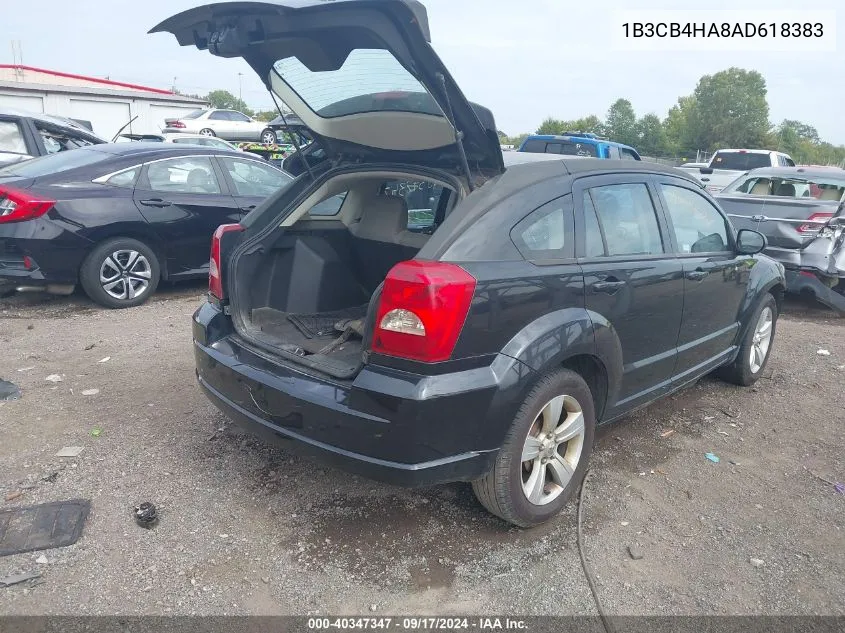 2010 Dodge Caliber Sxt VIN: 1B3CB4HA8AD618383 Lot: 40347347