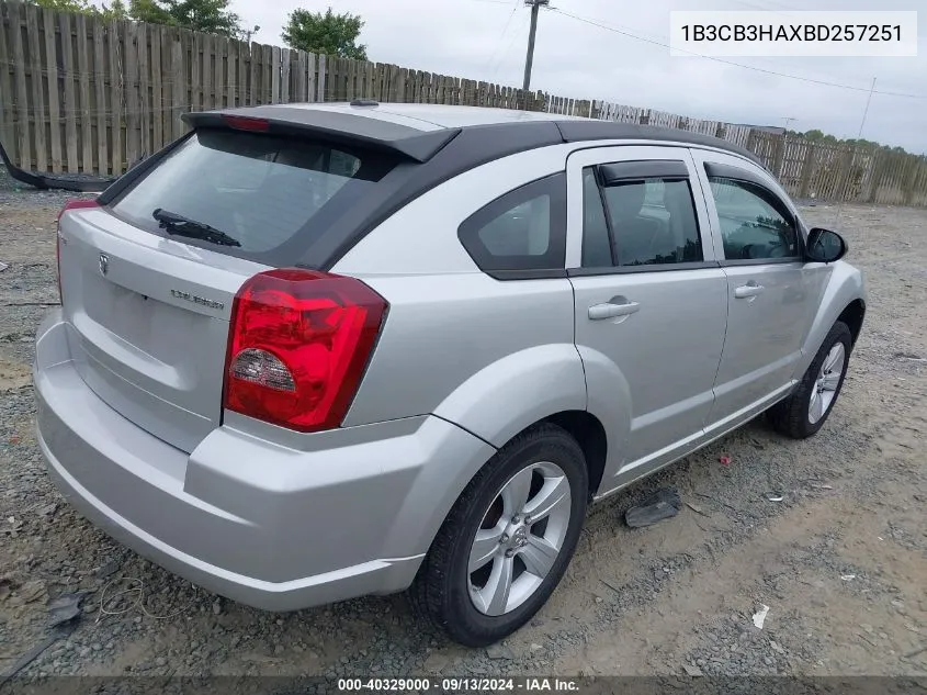 2011 Dodge Caliber Mainstreet VIN: 1B3CB3HAXBD257251 Lot: 40329000