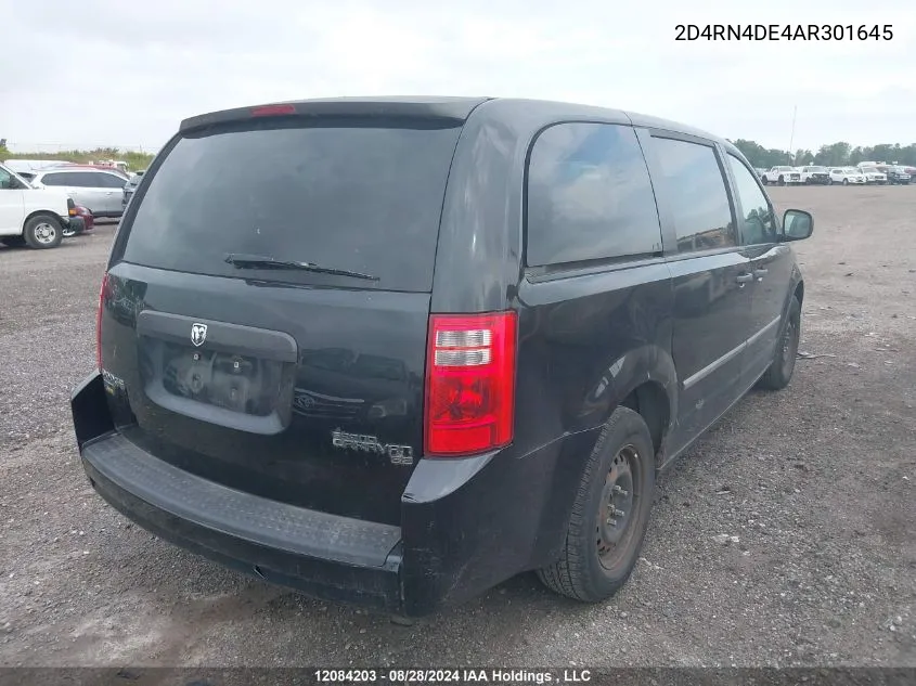 2010 Dodge Grand Caravan Se VIN: 2D4RN4DE4AR301645 Lot: 12084203