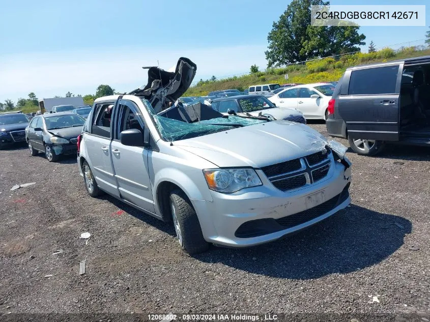 2C4RDGBG8CR142671 2012 Dodge Grand Caravan Se/Sxt