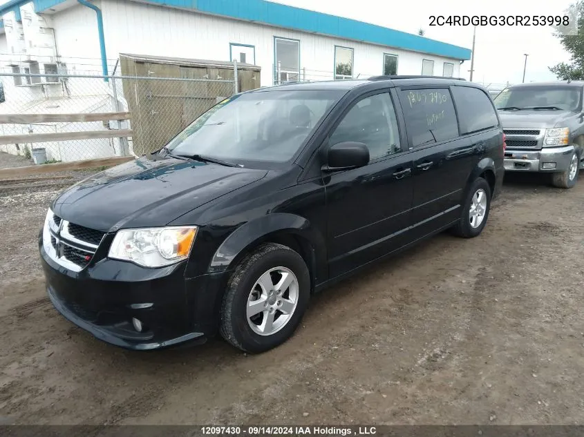 2C4RDGBG3CR253998 2012 Dodge Grand Caravan Se