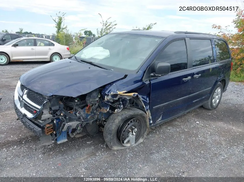 2013 Dodge Grand Caravan VIN: 2C4RDGBGXDR504517 Lot: 12093896