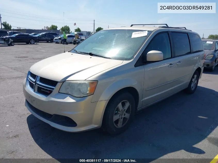 2013 Dodge Grand Caravan Sxt VIN: 2C4RDGCG3DR549281 Lot: 40381117