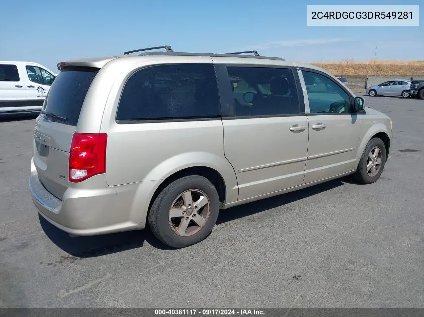 2013 Dodge Grand Caravan Sxt VIN: 2C4RDGCG3DR549281 Lot: 40381117