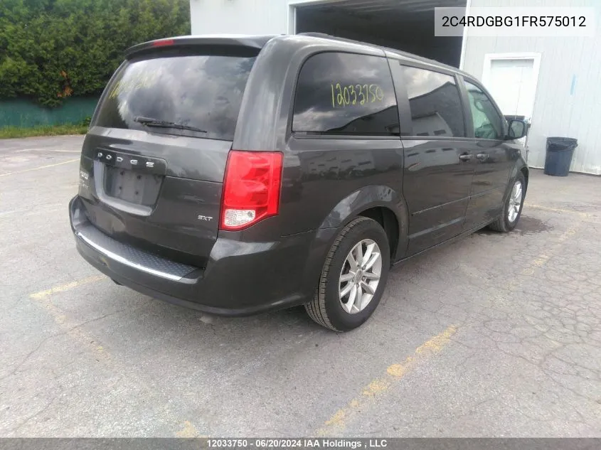 2C4RDGBG1FR575012 2015 Dodge Grand Caravan Se/Sxt