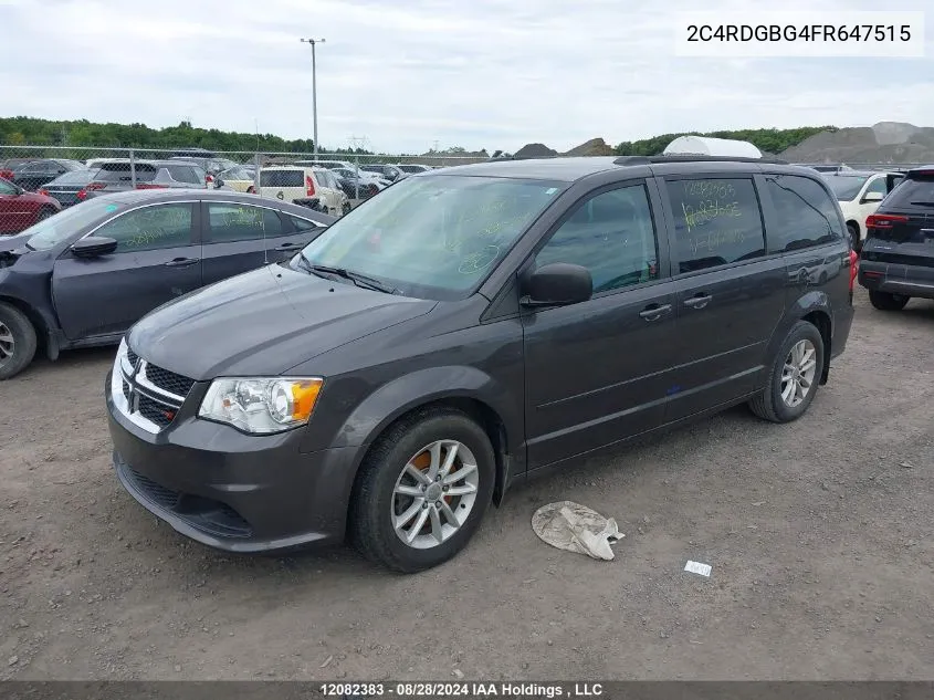 2015 Dodge Grand Caravan Se VIN: 2C4RDGBG4FR647515 Lot: 12082383