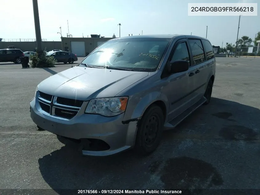 2015 Dodge Grand Caravan Crew VIN: 2C4RDGBG9FR566218 Lot: 20176566