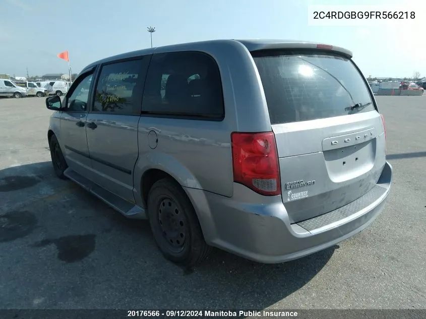 2C4RDGBG9FR566218 2015 Dodge Grand Caravan Crew