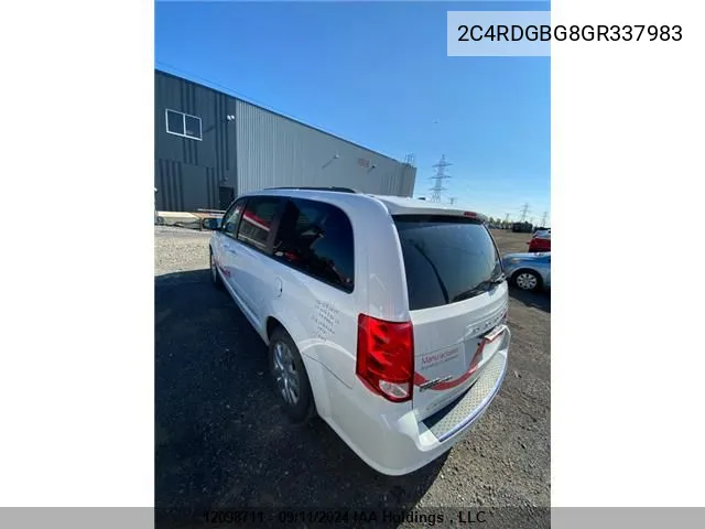 2016 Dodge Grand Caravan Se VIN: 2C4RDGBG8GR337983 Lot: 12098711