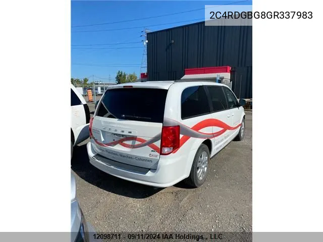 2016 Dodge Grand Caravan Se VIN: 2C4RDGBG8GR337983 Lot: 12098711