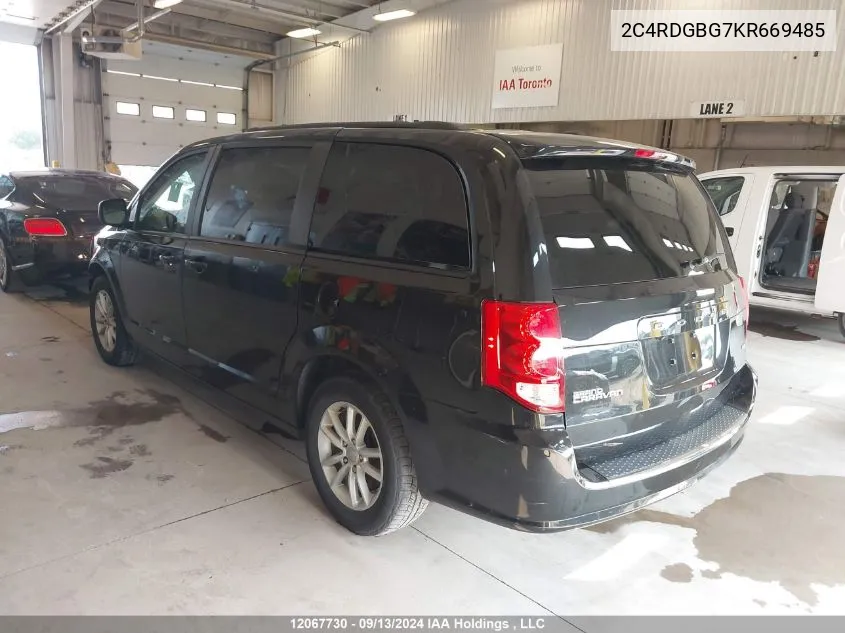 2019 Dodge Grand Caravan Se VIN: 2C4RDGBG7KR669485 Lot: 12067730