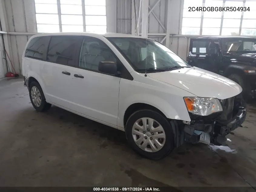 2C4RDGBG8KR504934 2019 Dodge Grand Caravan Se