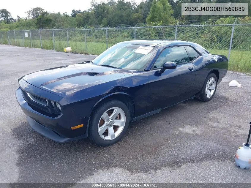 2011 Dodge Challenger VIN: 2B3CJ4DG0BH569889 Lot: 40305635