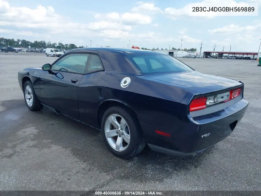 2011 Dodge Challenger VIN: 2B3CJ4DG0BH569889 Lot: 40305635