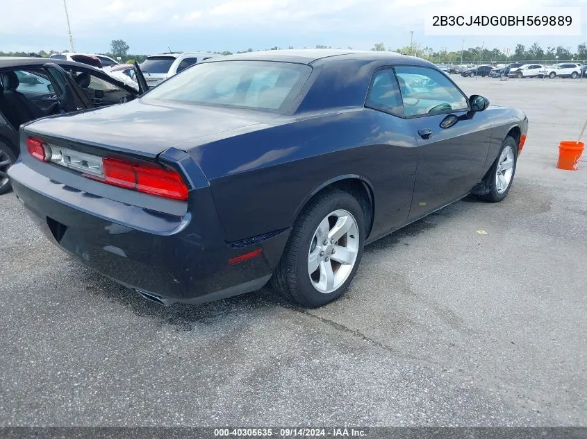 2011 Dodge Challenger VIN: 2B3CJ4DG0BH569889 Lot: 40305635