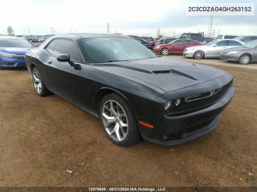 2016 Dodge Challenger Sxt VIN: 2C3CDZAG4GH263152 Lot: 12076655