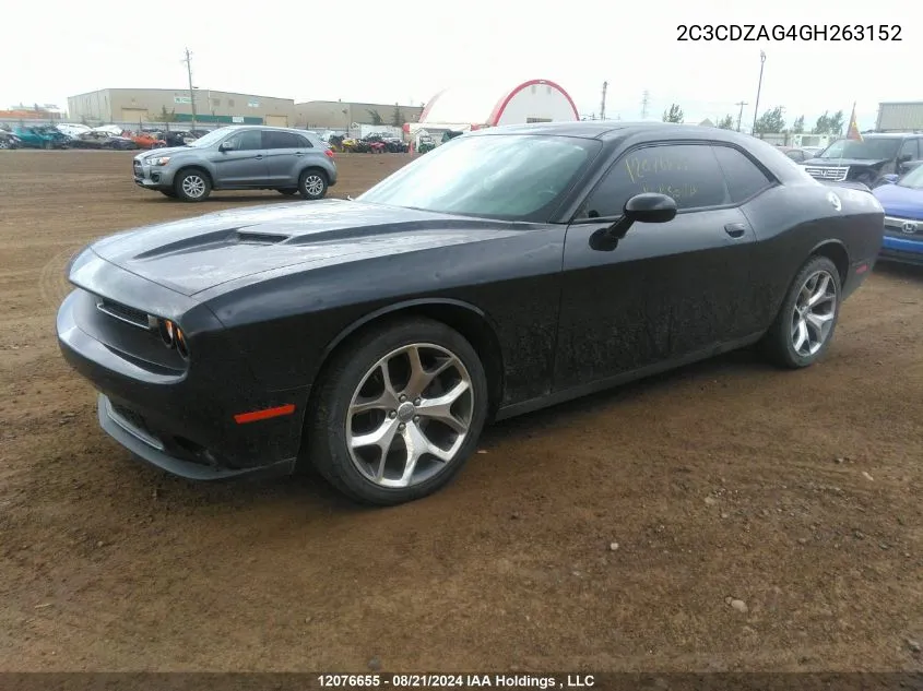 2C3CDZAG4GH263152 2016 Dodge Challenger Sxt