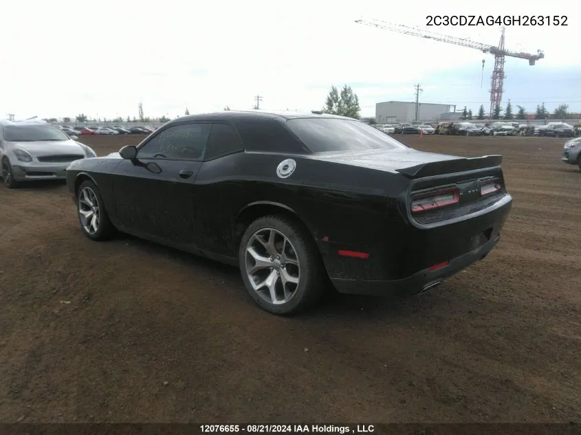 2016 Dodge Challenger Sxt VIN: 2C3CDZAG4GH263152 Lot: 12076655