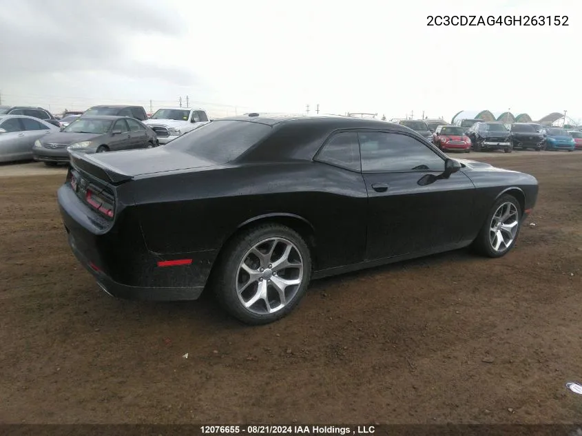 2C3CDZAG4GH263152 2016 Dodge Challenger Sxt