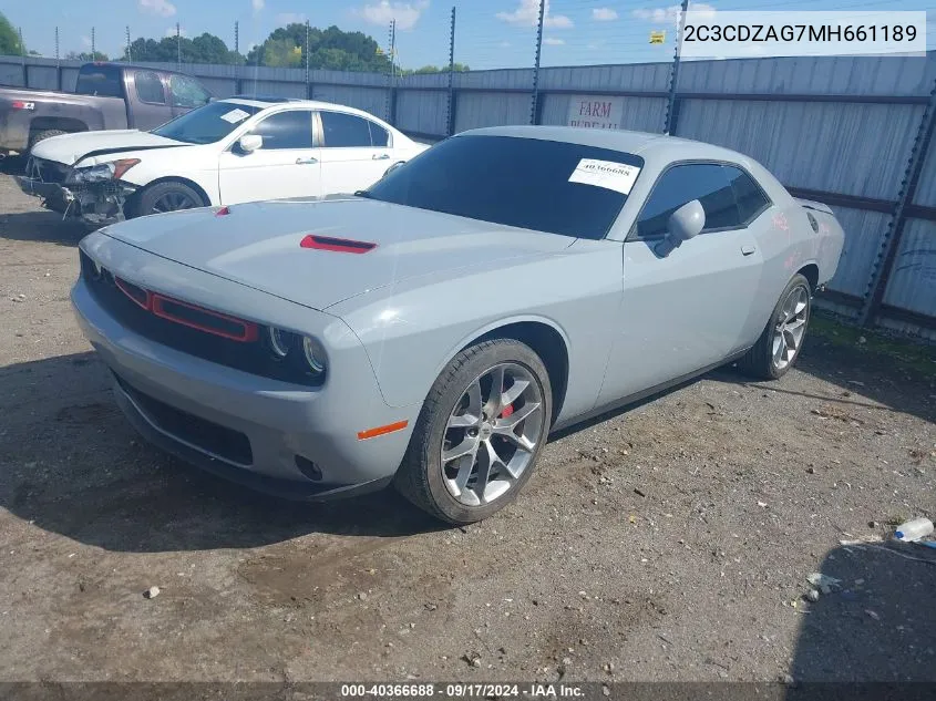 2C3CDZAG7MH661189 2021 Dodge Challenger Sxt