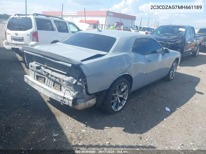 2C3CDZAG7MH661189 2021 Dodge Challenger Sxt