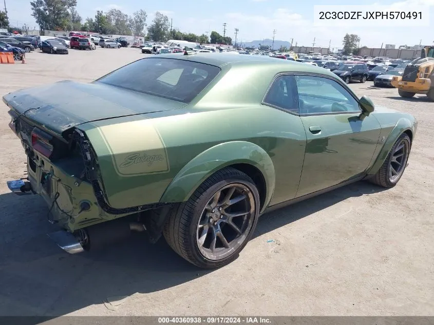 2023 Dodge Challenger R/T Scat Pack Widebody VIN: 2C3CDZFJXPH570491 Lot: 40360938