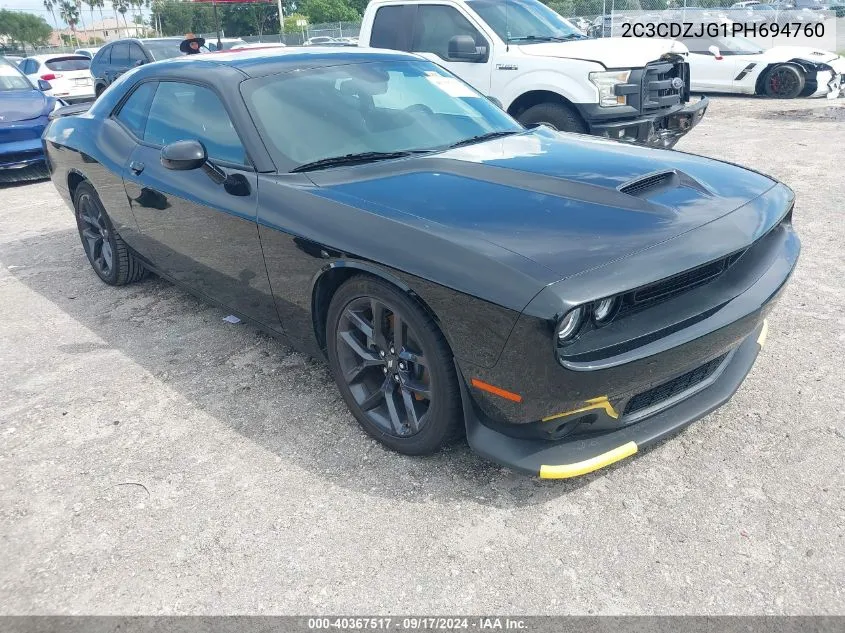 2023 Dodge Challenger Gt VIN: 2C3CDZJG1PH694760 Lot: 40367517