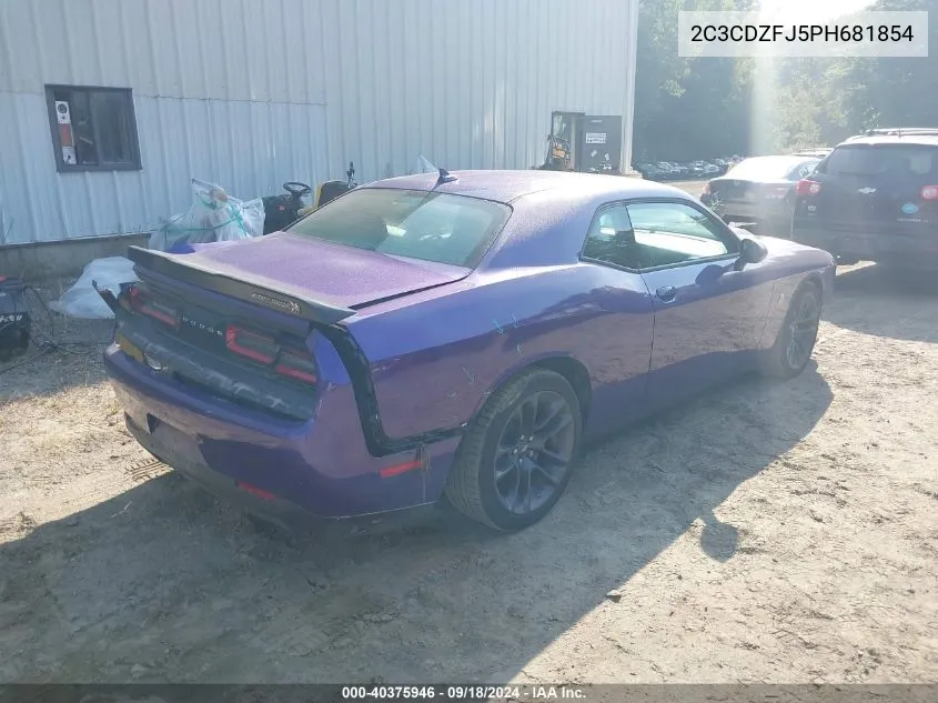 2023 Dodge Challenger R/T Scat Pack VIN: 2C3CDZFJ5PH681854 Lot: 40375946