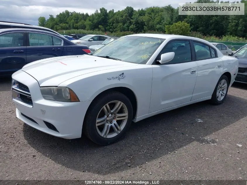 2011 Dodge Charger VIN: 2B3CL3CG3BH578771 Lot: 12074760