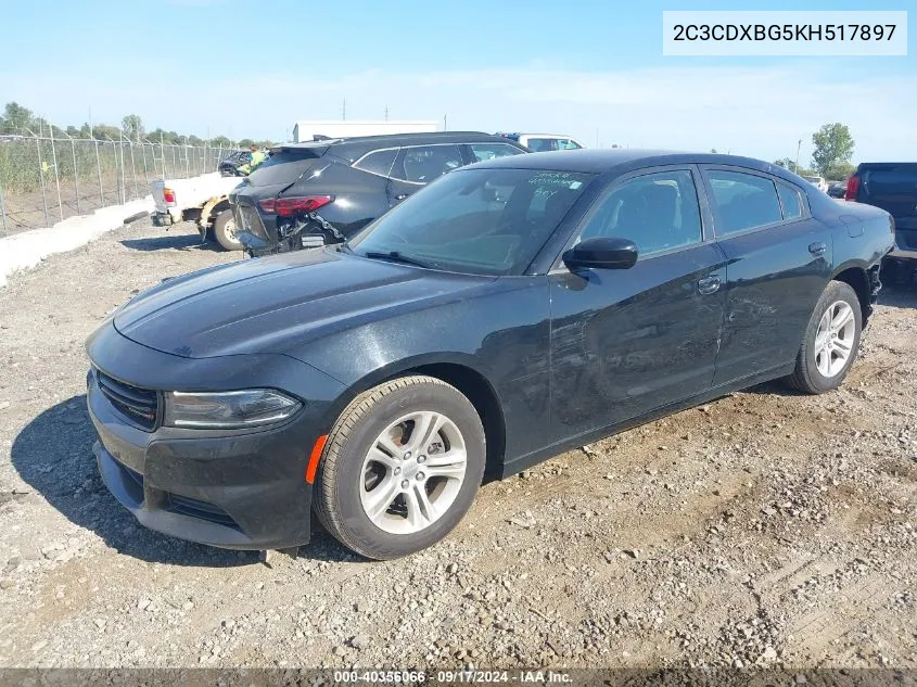 2C3CDXBG5KH517897 2019 Dodge Charger Sxt