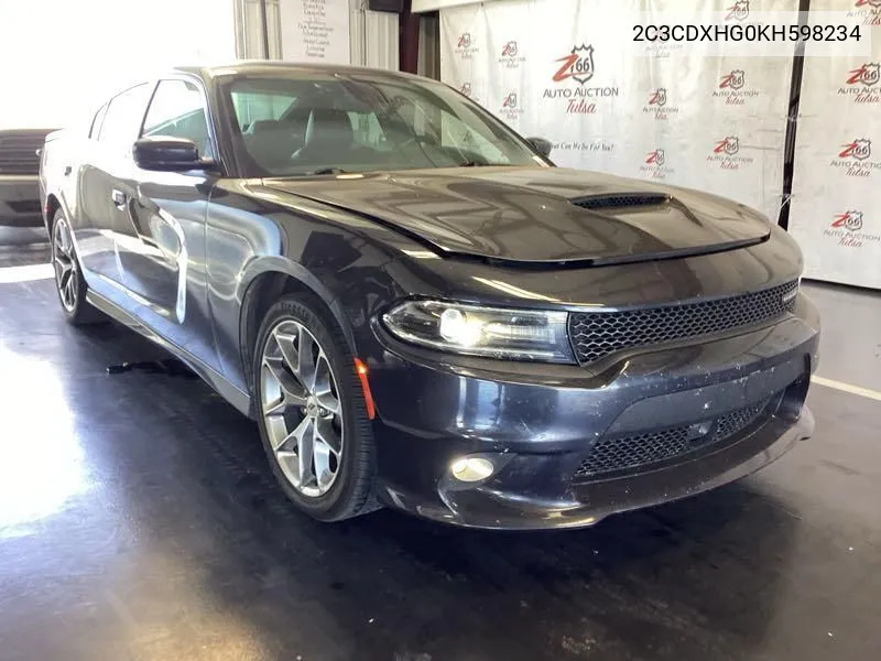 2019 Dodge Charger Gt VIN: 2C3CDXHG0KH598234 Lot: 40380375