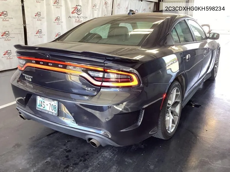 2019 Dodge Charger Gt VIN: 2C3CDXHG0KH598234 Lot: 40380375