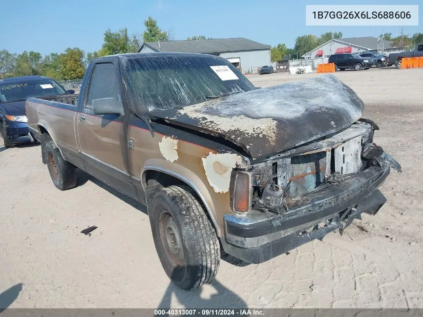 1990 Dodge Dakota VIN: 1B7GG26X6LS688606 Lot: 40313007